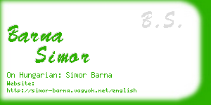 barna simor business card